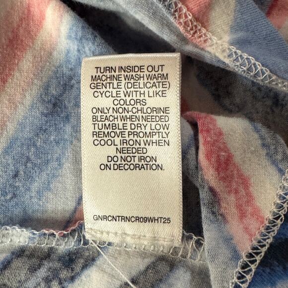 Allison Daley Large Top Geometric Rhinestones Stretch 3/4 Sleeve Round Neck - Picture 8 of 8